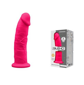 SILEXD 9 inch Realistic Silicone Dual Density Dildo with Suction Cup Pin