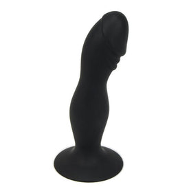 Loving Joy wave  6 Inch Silicone Dildo with Suction Cup-  Black